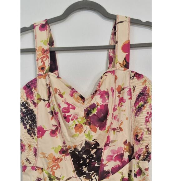 Peruvian Connection Dress Womens 6 Sleeveless Floral Midi Dress Boho Fun Dress - Picture 2 of 10